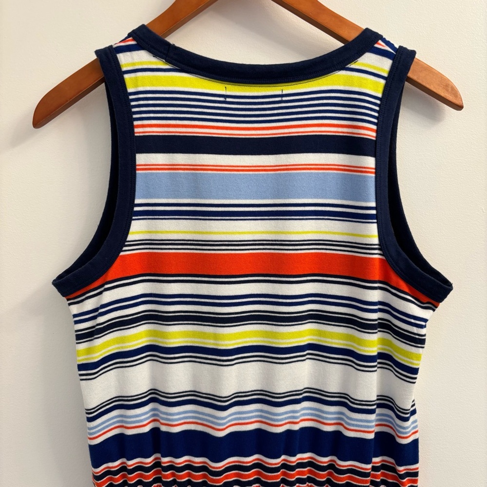 Liz Claiborne Women’s Weekend Striped‎ Dress Small 90's Preppy Coastal Vintage - Picture 5 of 8